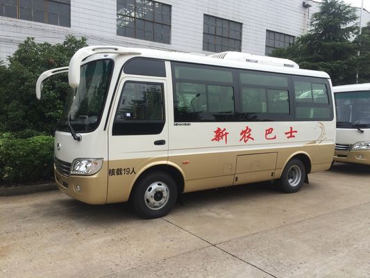 चीन Plateau Terrain 19 Seats Diesel Minibus Star Type Cummins Engine Manual Gearbox आपूर्तिकर्ता
